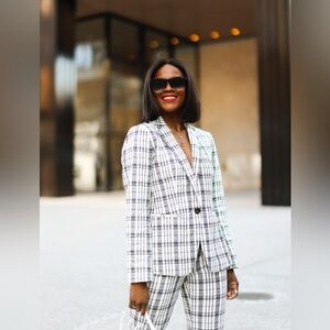 Ann Taylor grid blazer